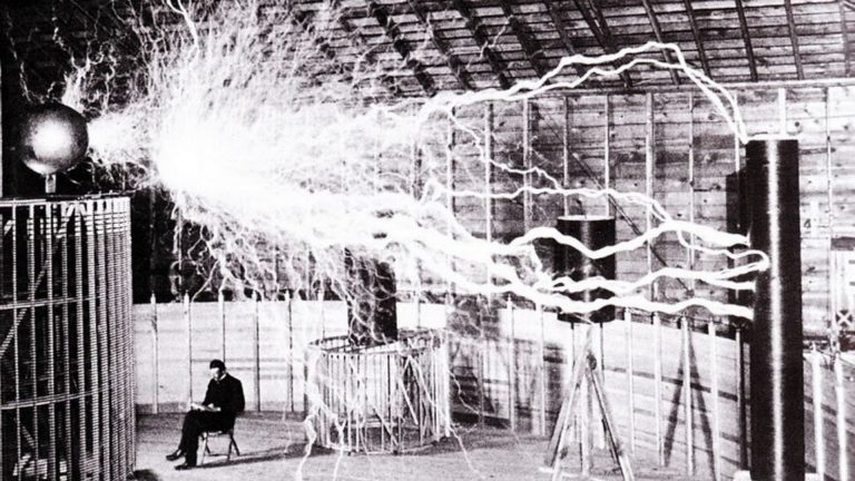 Nikola Tesla and his Equipment