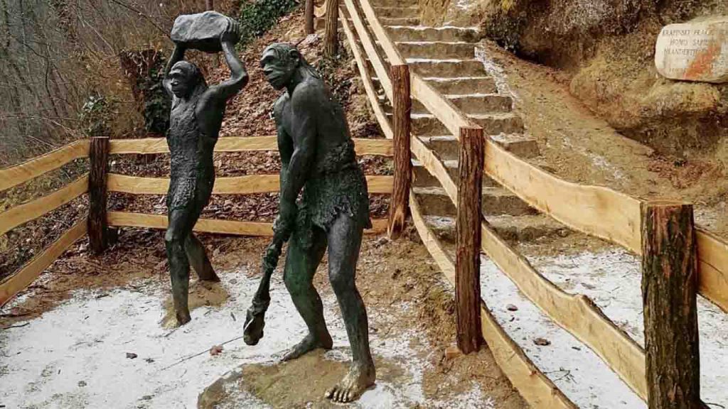 Prehistoric men in Hušnjakovo