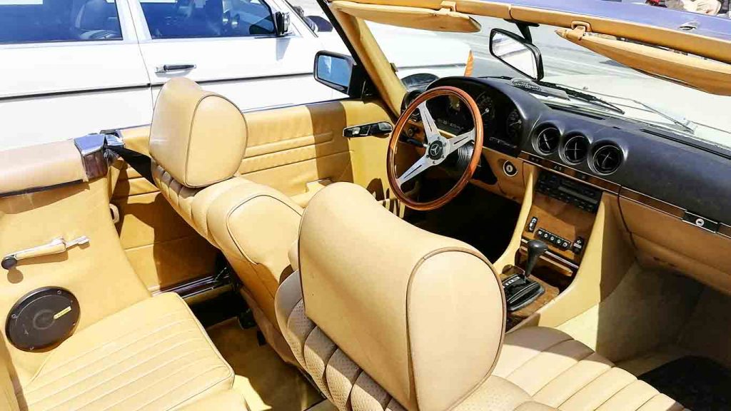Interior lined with creme leather