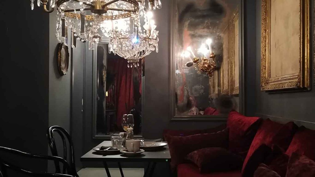 The lights in Velvet are always dimmed to make guests feel more comfortable.